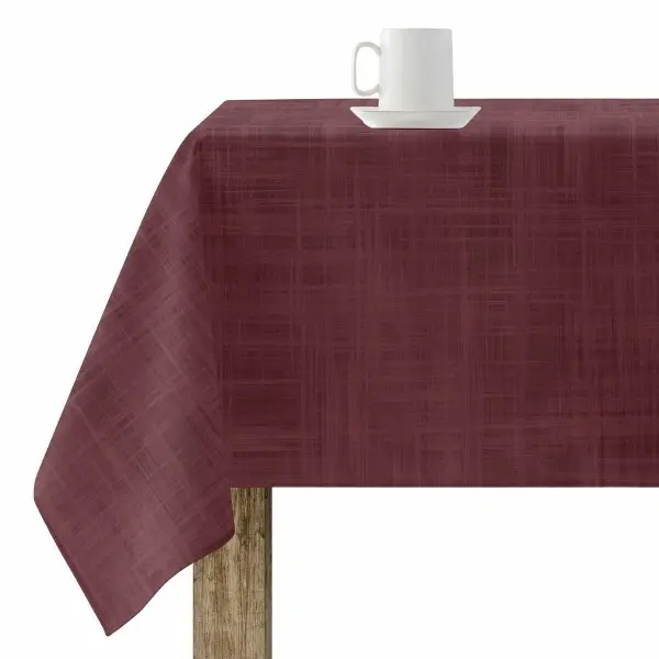 Stain-proof resined tablecloth Muaré 200 x 140 cm Burgundy