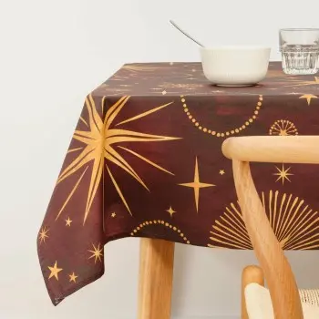 Stain-proof resined tablecloth Muaré Christmas 100 x 140 cm