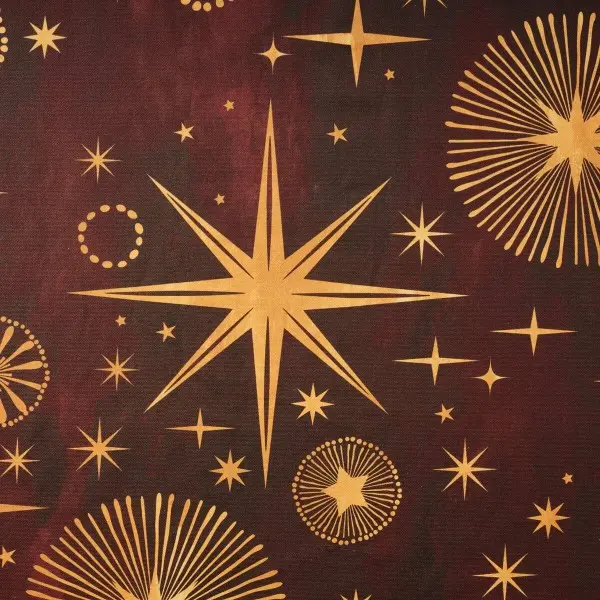 Stain-proof resined tablecloth Muaré Christmas 200 x 140 cm