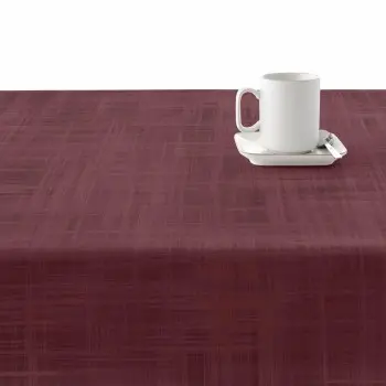 Stain-proof resined tablecloth Muaré 140 x 140 cm Burgundy 2