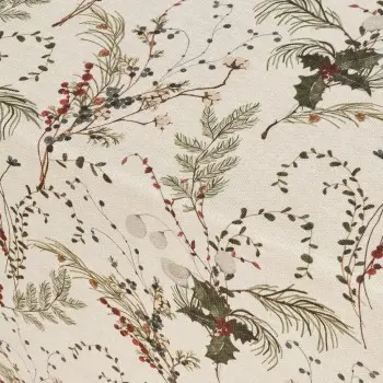 Stain-proof resined tablecloth Muaré Christmas Mistletoe... 2