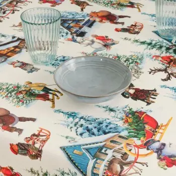 Stain-proof resined tablecloth Muaré Christmas Landscape... 2