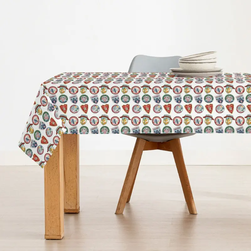 Stain-proof resined tablecloth Muaré Christmas...