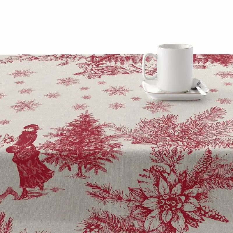 Stain-proof resined tablecloth Muaré Christmas...