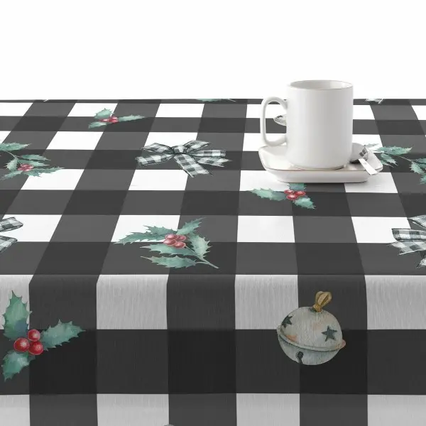 Stain-proof resined tablecloth Muaré Elegant Christmas 250 x 140 cm