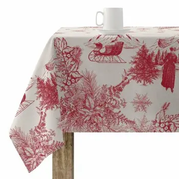 Stain-proof resined tablecloth Muaré Christmas Toile 300... 2