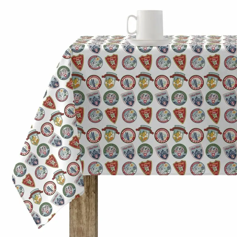 Stain-proof resined tablecloth Muaré Christmas Sky 250 x 140 cm