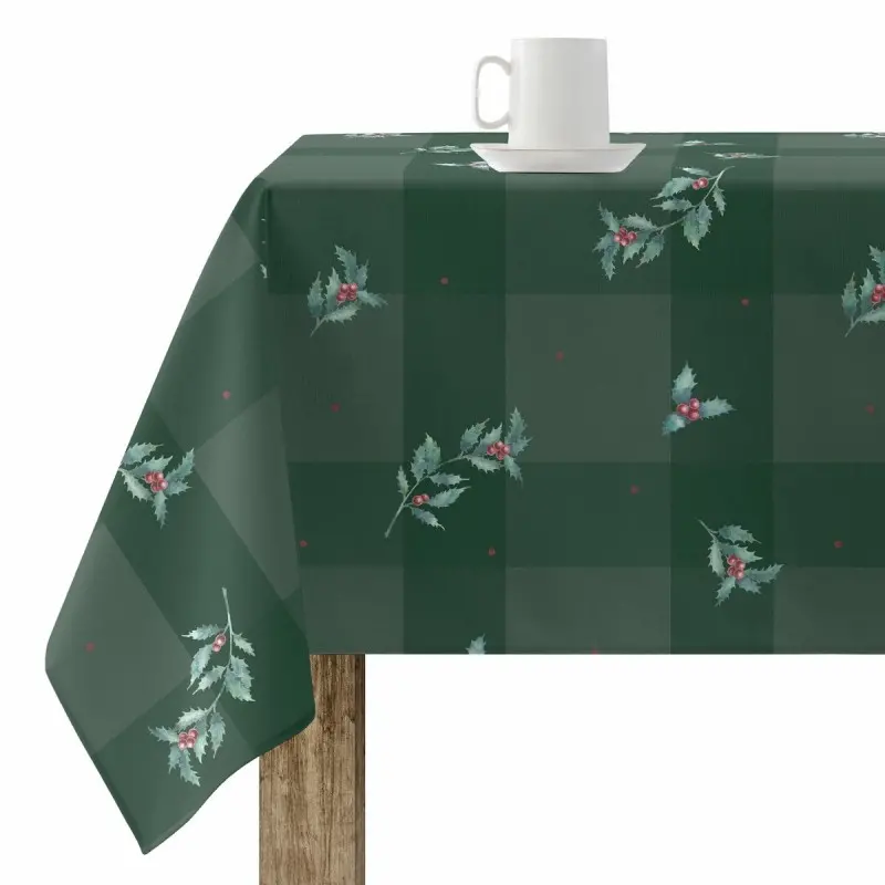 Stain-proof resined tablecloth Muaré Christmas 200 x 140 cm