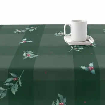 Stain-proof resined tablecloth Muaré Christmas 100 x 140 cm 2