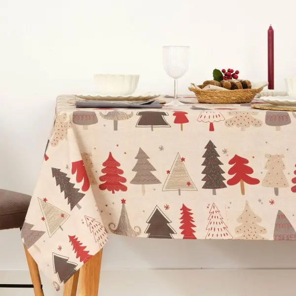 Stain-proof resined tablecloth Muaré Laponia 100 x 140 cm