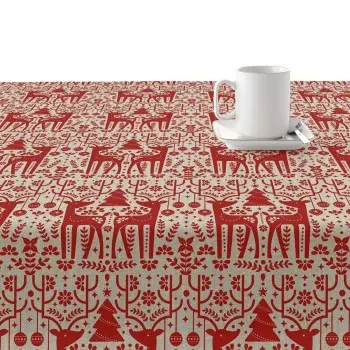 Stain-proof resined tablecloth Muaré Merry Christmas 300... 2