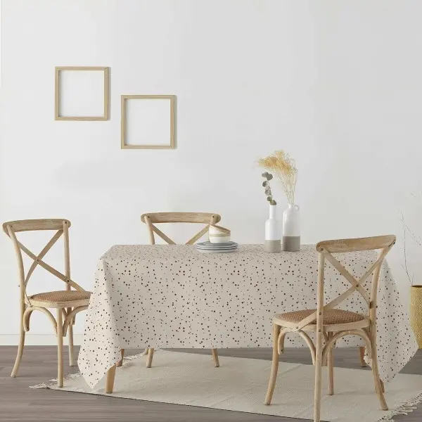 Stain-proof resined tablecloth Muaré Merry Christmas 100 x 140 cm