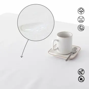 Stain-proof resined tablecloth Muaré Merry Christmas 200... 2