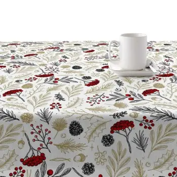 Stain-proof resined tablecloth Muaré Merry Christmas 140... 2