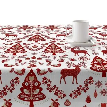 Stain-proof resined tablecloth Muaré Merry Christmas 250... 2