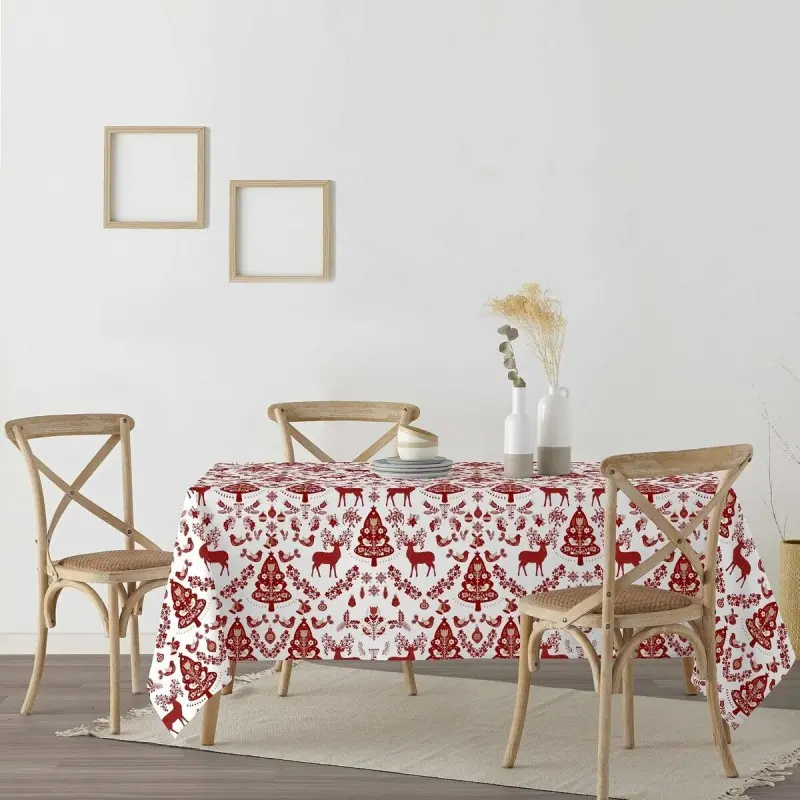 Stain-proof resined tablecloth Muaré Merry...