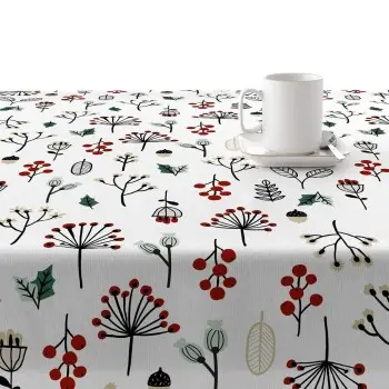 Stain-proof resined tablecloth Muaré Merry Christmas 200... 2