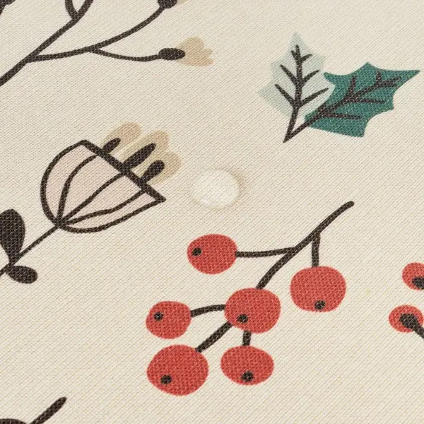 Stain-proof resined tablecloth Muaré Merry Christmas 140 x 140 cm