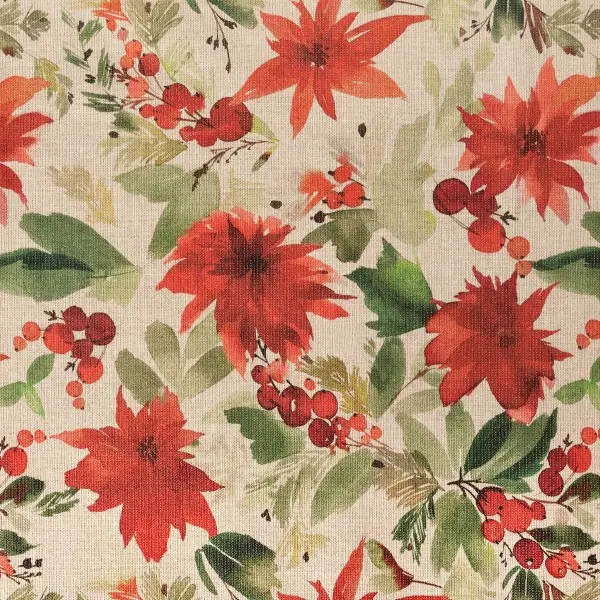 Stain-proof resined tablecloth Muaré Merry Christmas 300 x 140 cm