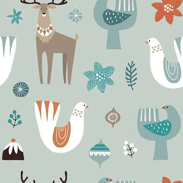 Stain-proof resined tablecloth Muaré Merry Christmas 250 x 140 cm