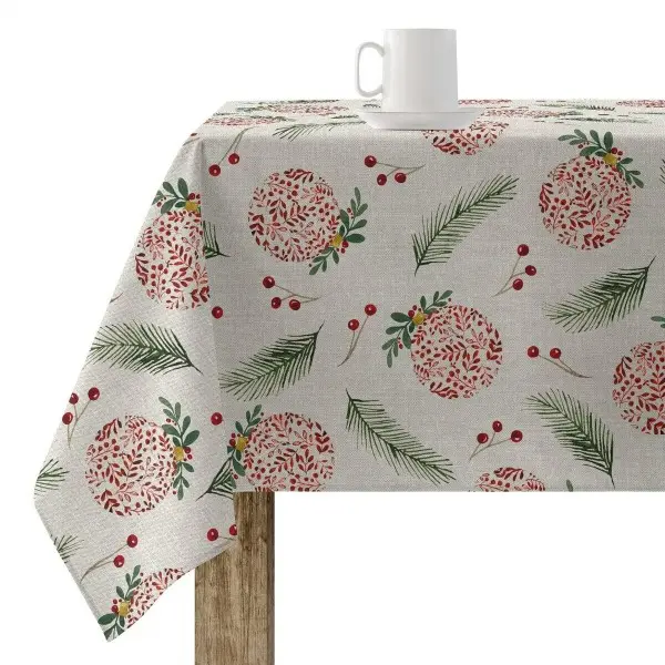 Stain-proof resined tablecloth Muaré Merry Christmas 100 x 140 cm