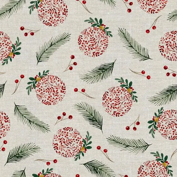 Stain-proof resined tablecloth Muaré Merry Christmas 100 x 140 cm