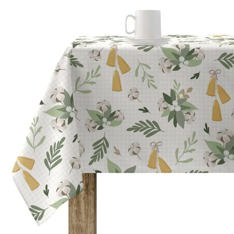 Stain-proof resined tablecloth Muaré Merry Christmas 300 x 140 cm