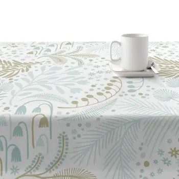 Stain-proof resined tablecloth Muaré Merry Christmas 200...