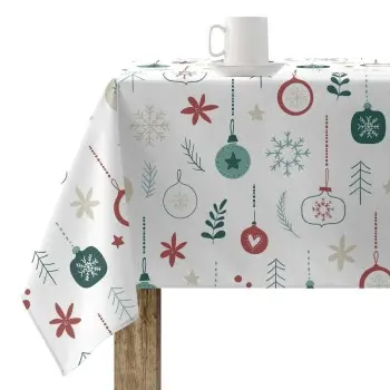 Stain-proof resined tablecloth Muaré Merry Christmas 140...