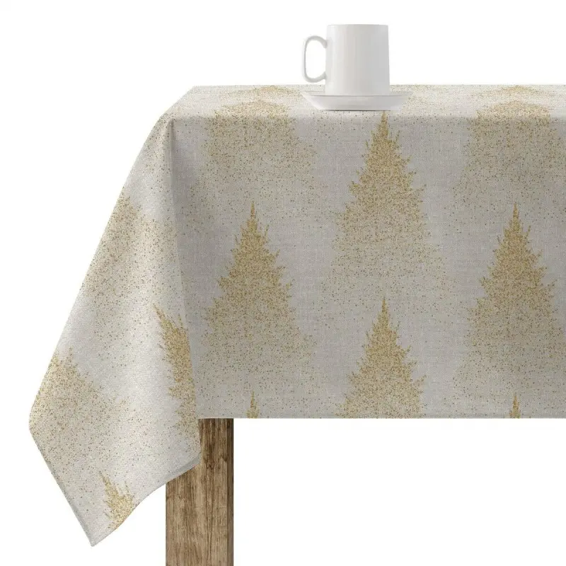 Stain-proof resined tablecloth Muaré Merry Christmas 100 x 140 cm