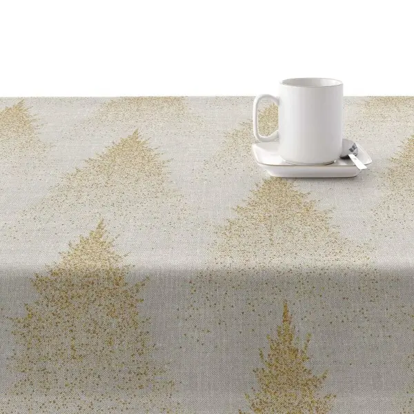 Stain-proof resined tablecloth Muaré Merry Christmas 200 x 140 cm