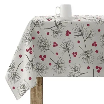 Stain-proof resined tablecloth Muaré Merry Christmas 300...