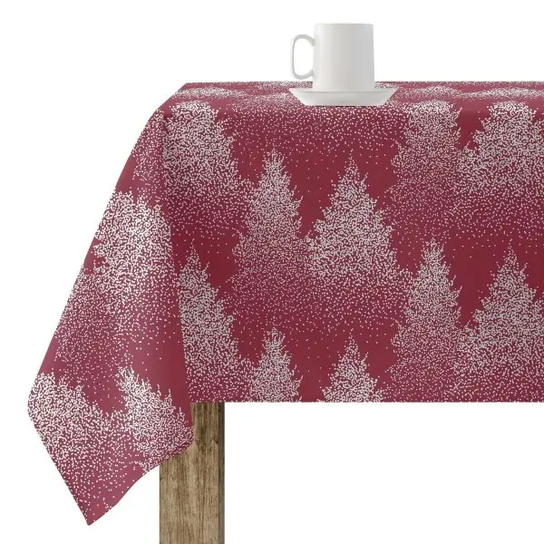 Stain-proof resined tablecloth Muaré Merry Christmas 140 x 140 cm