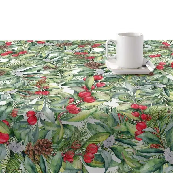 Stain-proof resined tablecloth Muaré Christmas 200 x 140 cm