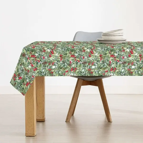 Stain-proof resined tablecloth Muaré Christmas 250 x 140 cm