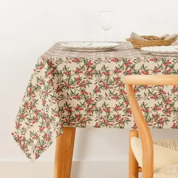 Stain-proof resined tablecloth Muaré Mistletoe 300 x 140 cm 2