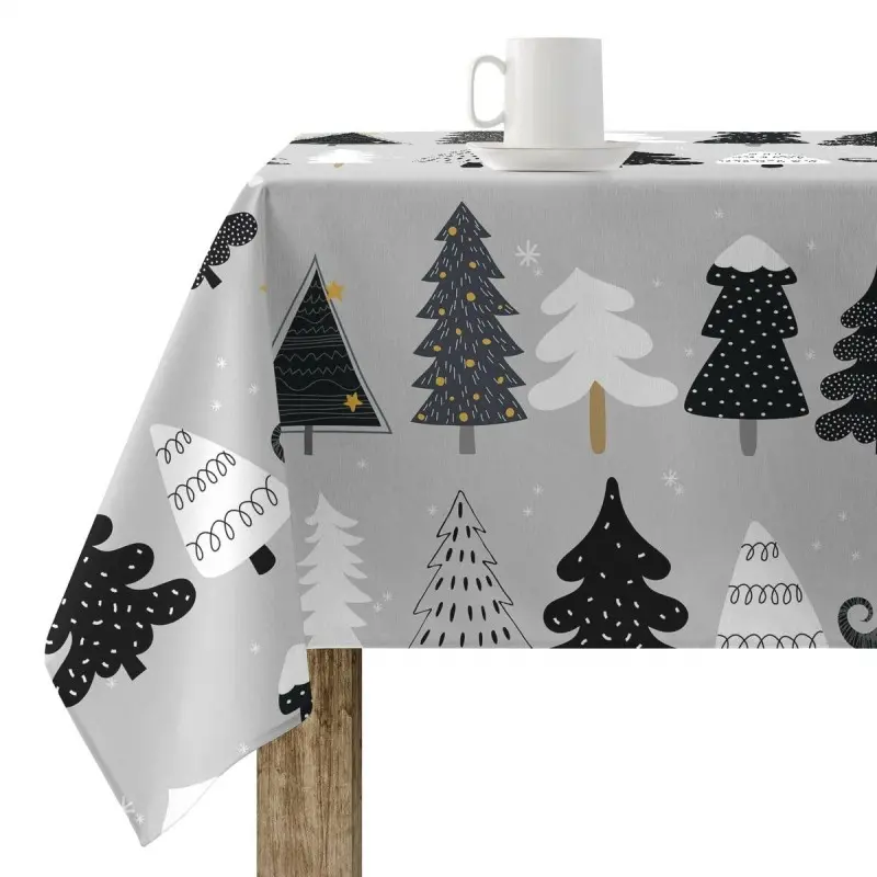 Stain-proof resined tablecloth Muaré Noel 250 x 140 cm