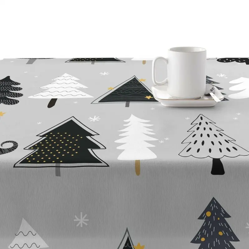 Stain-proof resined tablecloth Muaré Noel 200 x...