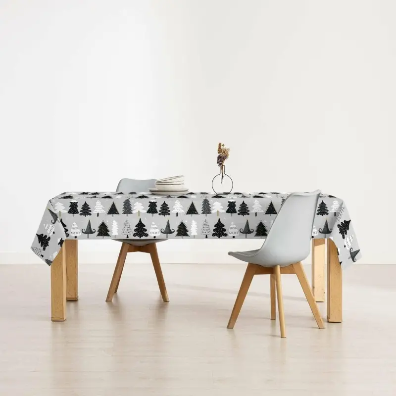 Stain-proof resined tablecloth Muaré Noel 200 x...