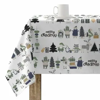 Stain-proof resined tablecloth Muaré Noel 100 x 140 cm