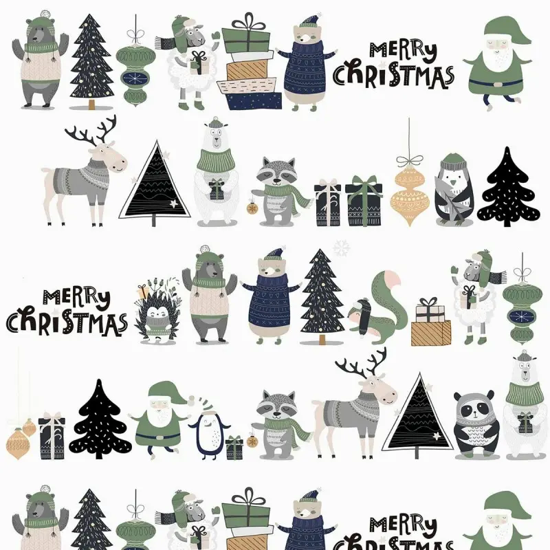 Stain-proof resined tablecloth Muaré Noel 140 x...