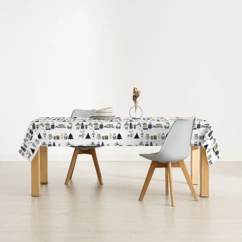 Stain-proof resined tablecloth Muaré Noel 250 x...