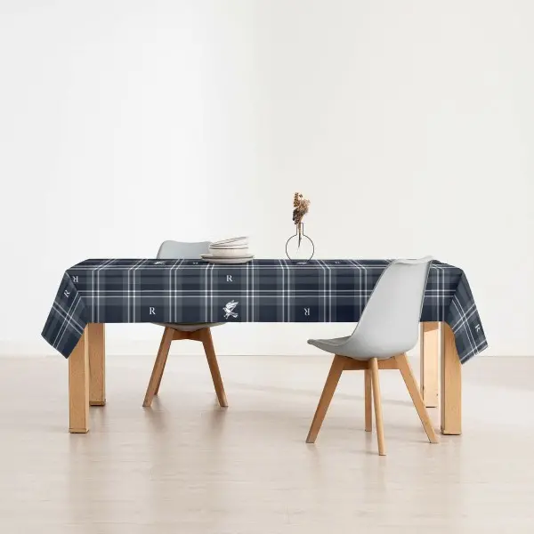 Stain-proof resined tablecloth Muaré Ravenclaw 250 x 140 cm