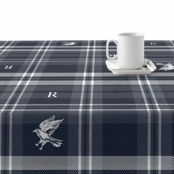 Stain-proof resined tablecloth Muaré Ravenclaw 140 x 140 cm 2