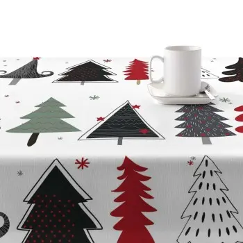 Stain-proof resined tablecloth Muaré Merry Christmas 100... 2