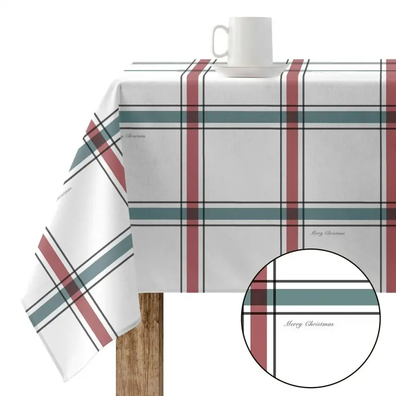 Stain-proof resined tablecloth Muaré Elegant Christmas 100 x 200 cm