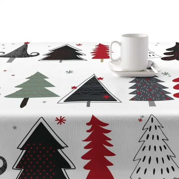 Stain-proof resined tablecloth Muaré Merry Christmas 100 x 250 cm