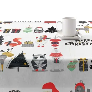 Stain-proof resined tablecloth Muaré Noel 100 x 180 cm 2