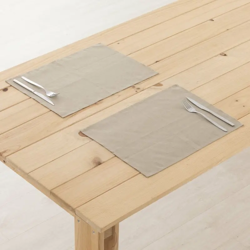 Tablecloth Muaré 45 x 35 cm Taupe 2 Units