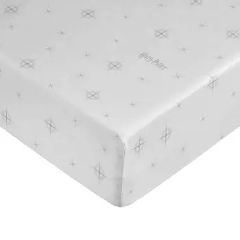 Fitted sheet Harry Potter White Grey 180 x 200 cm